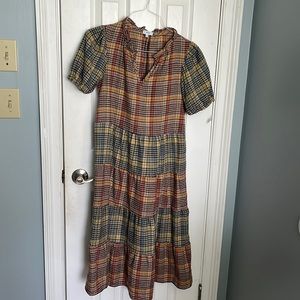 Plaid maxi dress